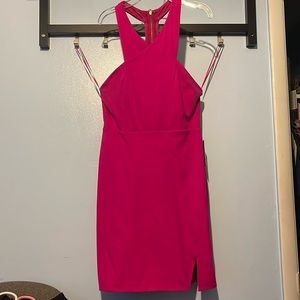 Hot Pink halter dress